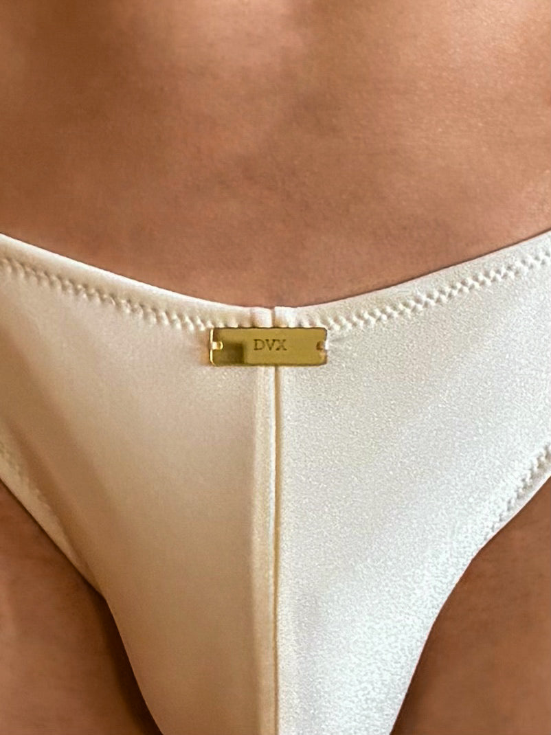 LOGO Swim Thong Bone