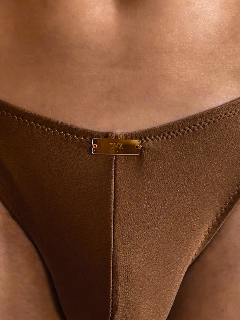 LOGO Swim Brief Cocoa